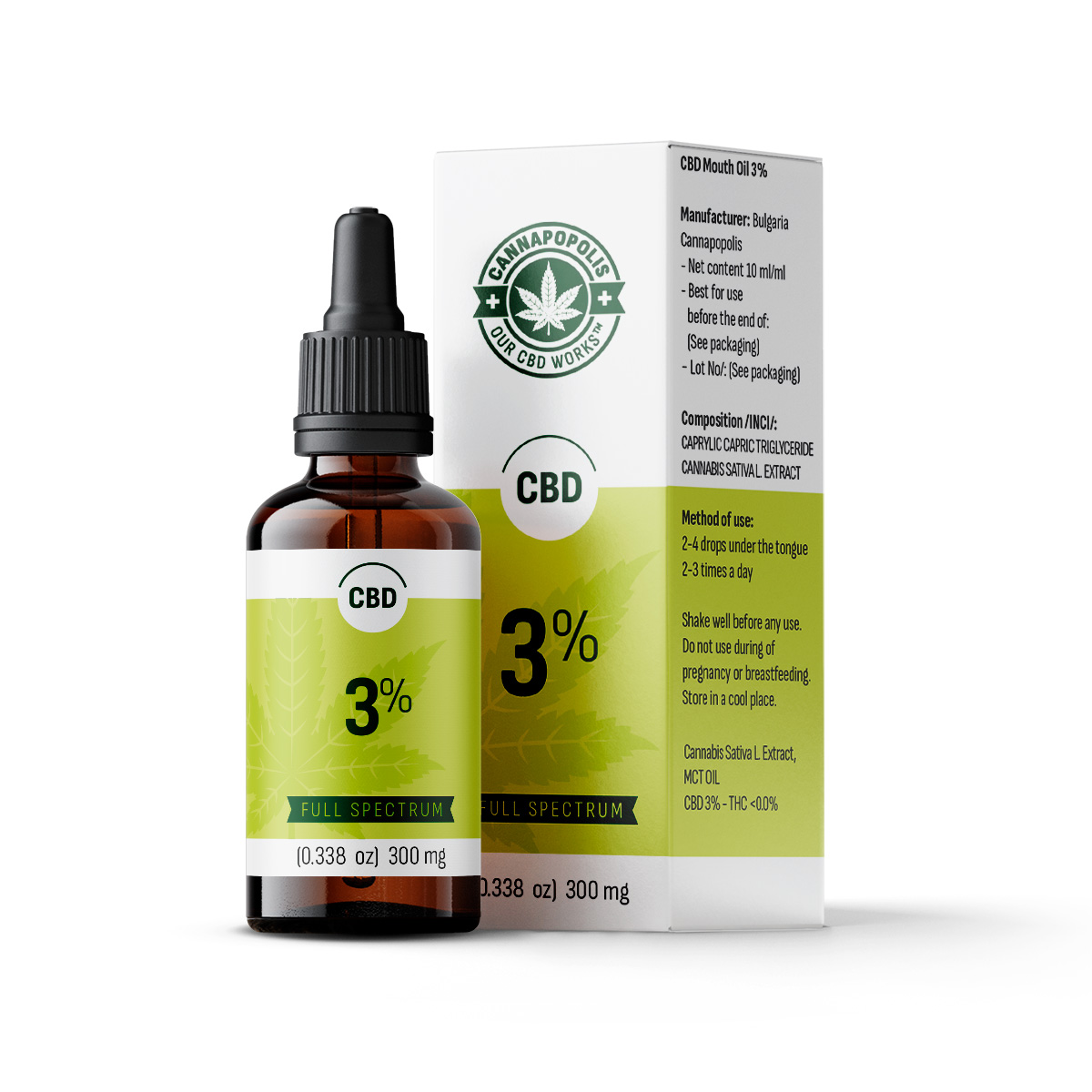 Ulei CBD 25% Cannapopolis - 2500 mg CBD